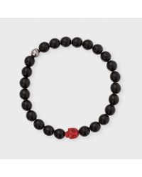 Paul Smith | Black Beaded Bracelet for Men | Lyst