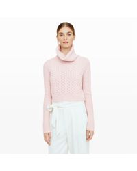 Club Monaco | Pink Leala Crop Turtleneck | Lyst