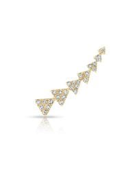Anne Sisteron - Metallic 14kt Yellow Gold Diamond Triangle Ear Cuff - Lyst