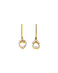 Monica Vinader | Metallic Naida Mini Lotus Open Drop Earrings | Lyst