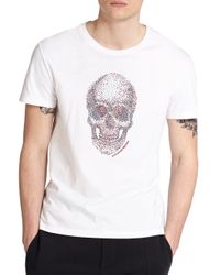 Alexander McQueen | White Skull Cotton Tee for Men | Lyst