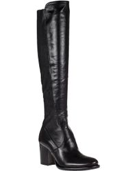 275 Central | Stretch Over-the-knee Boot Black Leather | Lyst