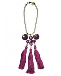 Matthew Williamson | Pink EXCLUSIVE Jeweled Crescent Necklace | Lyst