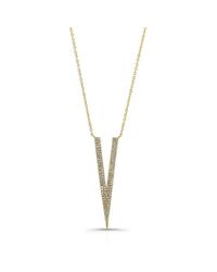 Anne Sisteron | Metallic 14kt Rose Gold Diamond Thin Petal Necklace | Lyst