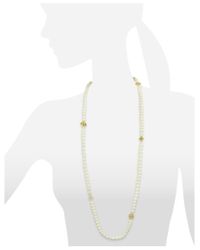 Tory Burch | White Evie Long Necklace | Lyst