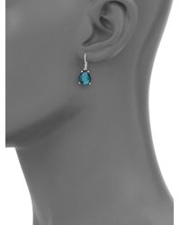 Ippolita | Blue Rock Candy Wonderland Kelly Pyrite, Clear Quartz & Sterling Silver Doublet Teardrop Earrings | Lyst