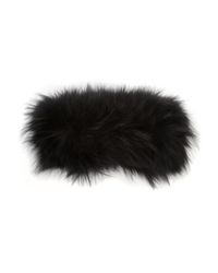 Adrienne Landau | Black Fur Headband | Lyst