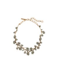 Oscar de la Renta | Black Swarovski Crystal Branch Necklace | Lyst