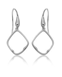 Monica Vinader | Metallic Riva Diamond Hoop Earrings | Lyst