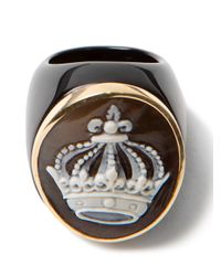 Amedeo | Black Crown Onyx Ring | Lyst