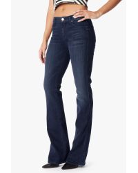 7 For All Mankind Blue Mid Rise Kimmie Bootcut In Whiskered Medium Dark