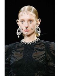 Givenchy | Metallic Crystal & Imitation Pearls Earrings | Lyst