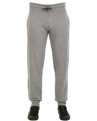 Armani Jeans | Gray Fleece Cotton Trousers for Men | Lyst