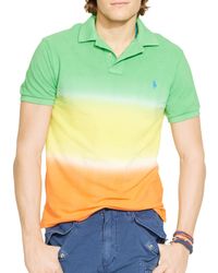 Ralph Lauren | Green Polo Custom Fit Dip Dyed Polo Shirt - Slim Fit for Men | Lyst