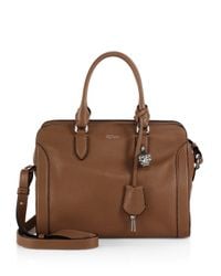 Alexander McQueen | Brown Padlock Small Zip Satchel | Lyst