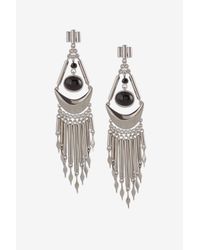 French Connection | Black Fringe Statement Earrings | Lyst