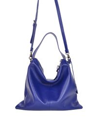 Badgley Mischka | Blue Claudia Soft Pebble Hobo Handbag | Lyst