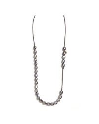 Perle By Lola | Gray Lariat 2 Necklace | Lyst
