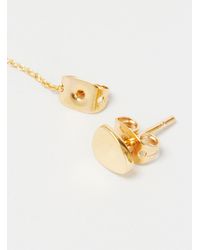 Helena Rohner - Metallic Single Stud Earring with Chain Back - Lyst