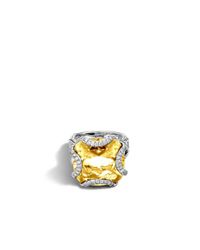 John Hardy | Yellow Classic Chain Large Braided Ring | Lyst