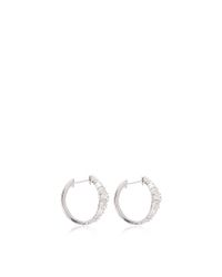 Joelle Jewellery | 18K White Gold Antique Hoop Earrings | Lyst