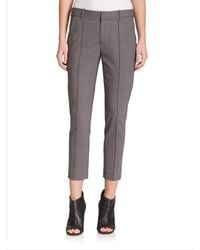 VINCE | Gray Pintucked Stretch Wool Pants | Lyst