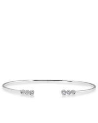 Anne Sisteron - Metallic 14kt White Gold Diamond Open Bezel Cuff - Lyst