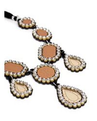 Yazbukey | Brown 'gold Diamonds' Gemstone Plexiglas Necklace | Lyst