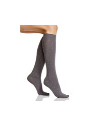 Hue | Gray Pindot Knee Socks | Lyst