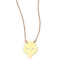 Ginette NY | Pink Wolf 18k Rose Gold Pendant Necklace | Lyst