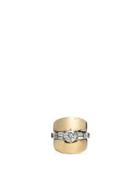 Iosselliani | Metallic Wide Band Zircon Ring | Lyst