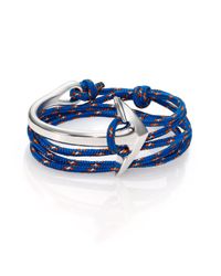 Miansai | Multicolor Half Anchor Cuff Rope Bracelet/silvertone | Lyst