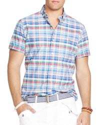 Ralph Lauren | Multicolor Polo Short Sleeved Plaid Oxford Button Down Shirt - Classic Fit for Men | Lyst
