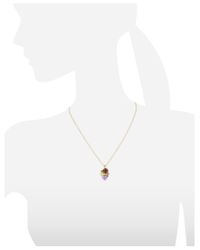 Mia & Beverly - Pink Gemstones 18k Rose Gold Pendant Necklace - Lyst