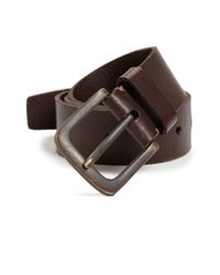 Leather Island By Bill Lavin | Brown Skull Embossed Leather Belt for Men | Lyst