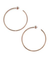 Michael Kors | Pink Brilliance Statement Rose Goldtone Hoop Earrings/1.75 | Lyst