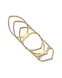 Anne Sisteron - 14kt Yellow Gold Diamond Wing Hinge Ring - Lyst