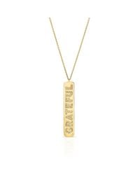 Anne Sisteron | 14kt Yellow Gold Diamond Blessed Tag Necklace | Lyst