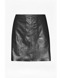 French Connection | Black Jetson Leather Skirt | Lyst