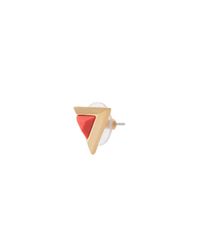 Trina Turk | Red Pe Triangle Stone Stud | Lyst