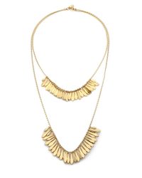 kate spade new york | Metallic Fancy Flock Fringe Double-row Necklace | Lyst
