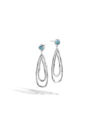 John Hardy | Blue Bamboo Earrings | Lyst