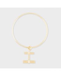 Paul Smith | Metallic Women's Gold Cufflink Pendant Bracelet | Lyst