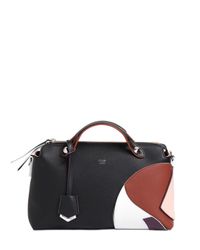 Fendi | Black And Brown Small 'by The Way' Color Block Shoulder Bag | Lyst