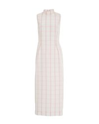Katie Ermilio | Pink Silk Faille Sleeveless Dress | Lyst