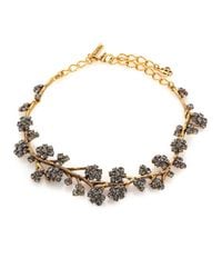 Oscar de la Renta | Metallic Crystal Branch Collar Necklace | Lyst
