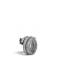 John Hardy | Black Legends Macan Coil Ring In Silver With Gemstone | Lyst