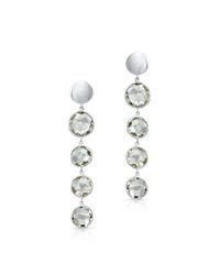 Anne Sisteron - 14kt White Gold Green Amethyst Quadruple Drop Earrings - Lyst