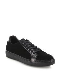 To Boot | Black Evans Suede & Leather Sneakers for Men | Lyst