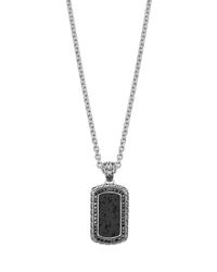 John Hardy | Metallic Batu Classic Chain Volcanic Dog Tag Pendant Necklace for Men | Lyst